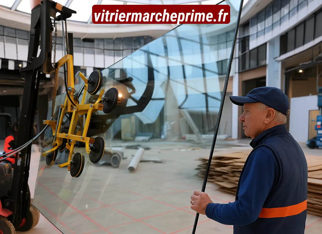 Remplacement de vitrine magasin Marcheprime